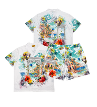 Civilized Men's Bon Voyage Button Down Short Set (White)