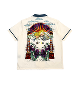 Civilized Men's Sunset Garden Button Down Short Set (Khaki)