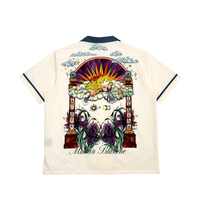 Civilized Men's Sunset Garden Button Down Short Set (Khaki)