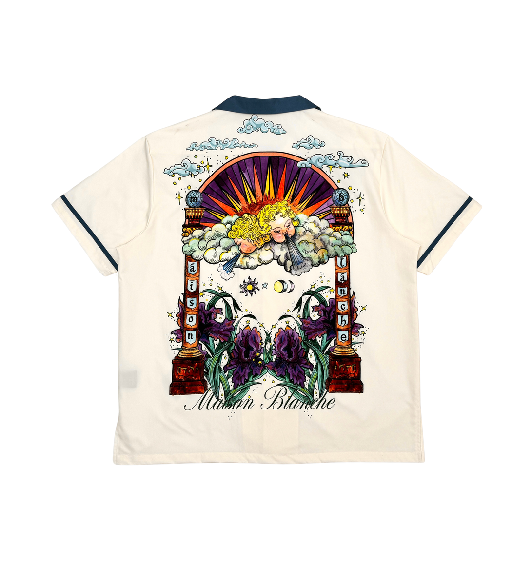 Civilized Men's Sunset Garden Button Down Short Set (Khaki)