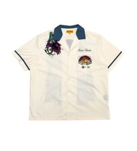 Civilized Men's Sunset Garden Button Down Short Set (Khaki)