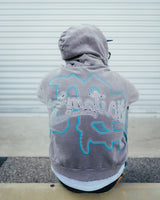Mixed Emotion Rhinestone Hoodie Grey