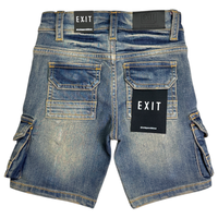 Exit Kids Cargo Jean Shorts – Blue Wash