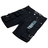 Exit Kids Cargo Jean Shorts – Black Wash