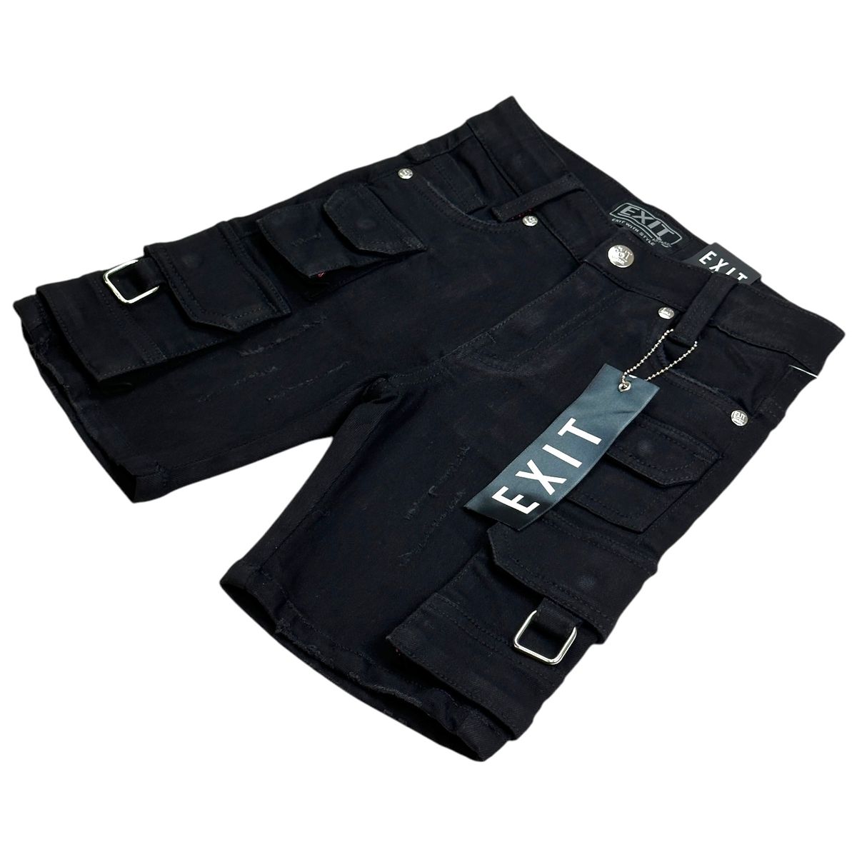 Exit Kids Cargo Jean Shorts – Black Wash