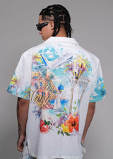 Civilized Men's Bon Voyage Button Down Short Set (White)