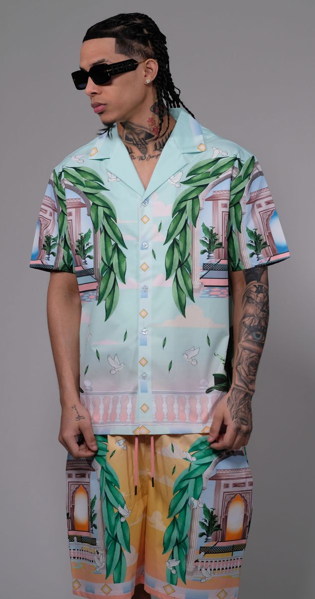Civilized Men's Maison Blanche Tennis Club Button Down Short Set