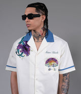 Civilized Men's Sunset Garden Button Down Short Set (Khaki)