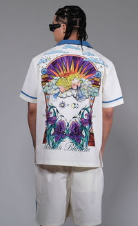 Civilized Men's Sunset Garden Button Down Short Set (Khaki)