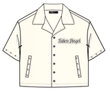 Roku studio studs twill fallen angel cropped shirt Cream