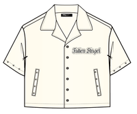 Roku studio studs twill fallen angel cropped shirt Cream