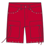 Roku studio studs twill cargo short Red
