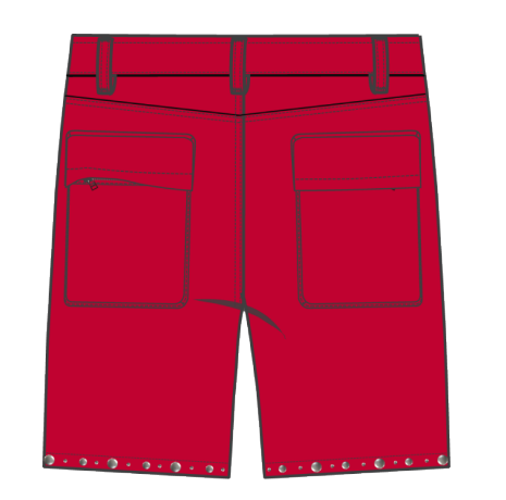 Roku studio studs twill cargo short Red