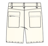 Roku studio studs twill cargo short Cream