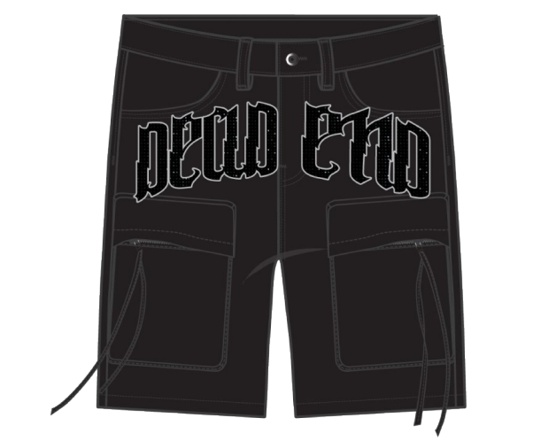 Roku studio Rhinestone Twill dead end cargo short black