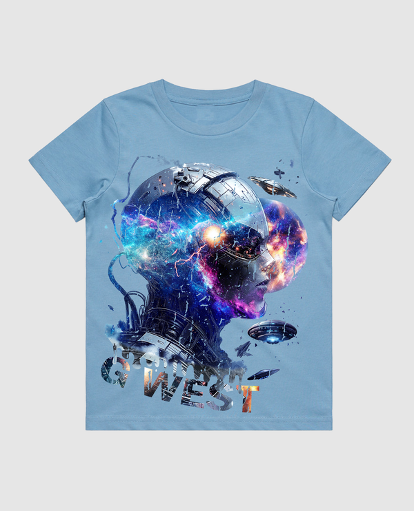 G West Kids Metal future tee - Blue (GWPBASTY9234)