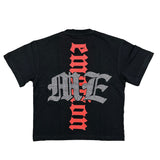 Mixed Emotion Octopus Rhinestone Tee Black