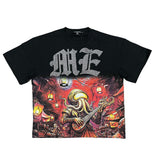 Mixed Emotion Octopus Rhinestone Tee Black