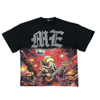 Mixed Emotion Octopus Rhinestone Tee Black