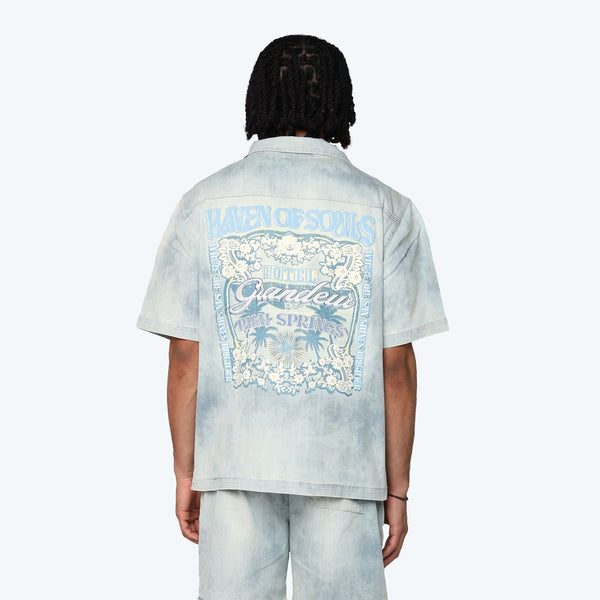 Smoke Rise Button Down Shirt Elm Blue