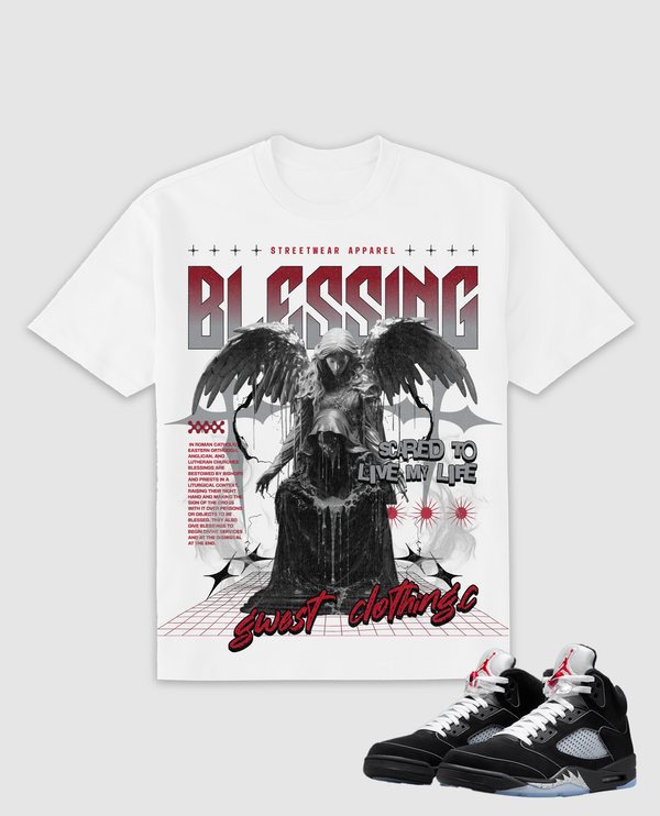 G West Blessing Tee White/Red