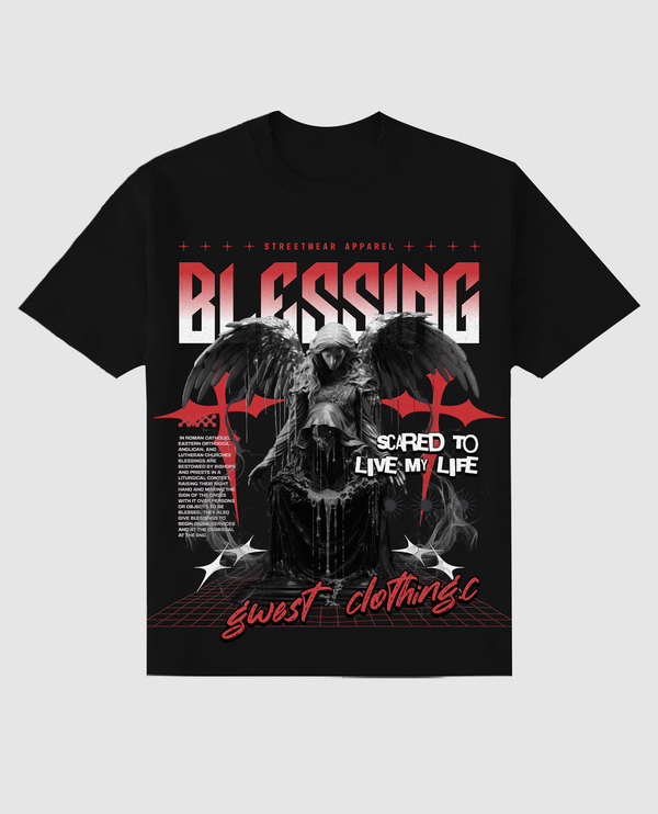 G West Blessing Tee Black/Red