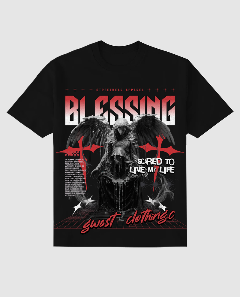 G West Blessing Tee Black/Red