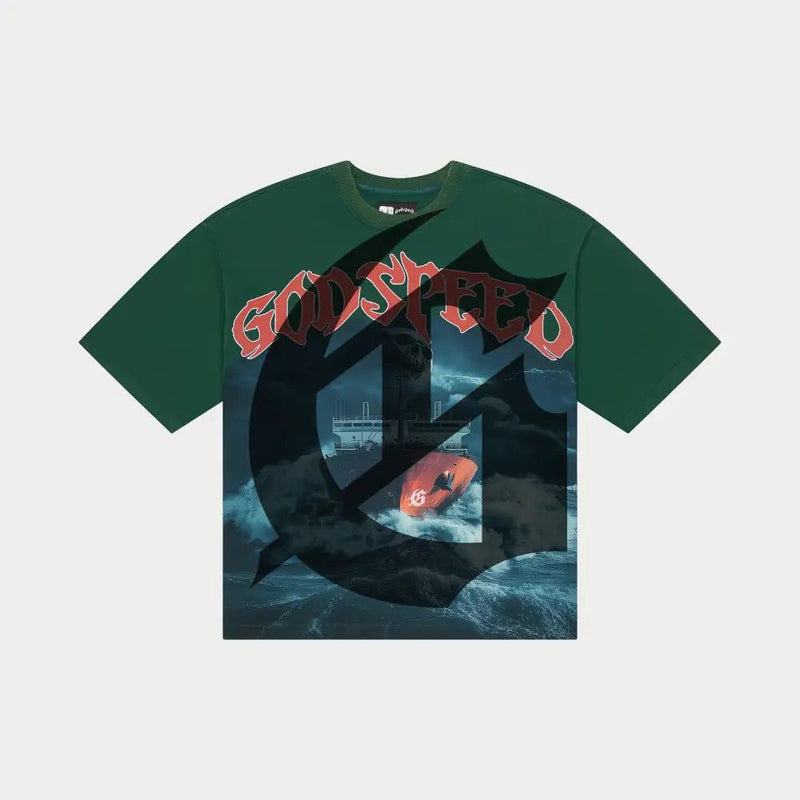 Godspeed Sea Sick T-shirt Green