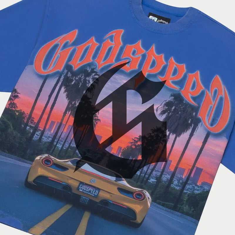 Godspeed Sunset BLVD T-shirt Royal Blue