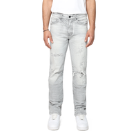 Smoke Rise Heavy Whisker Effect Jeans Rubio Grey