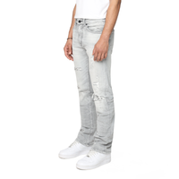 Smoke Rise Heavy Whisker Effect Jeans Rubio Grey