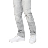 Smoke Rise Heavy Whisker Effect Jeans Rubio Grey