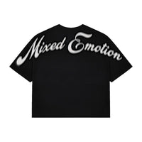 Mixed Emotion Pearl Cropped Tee Black