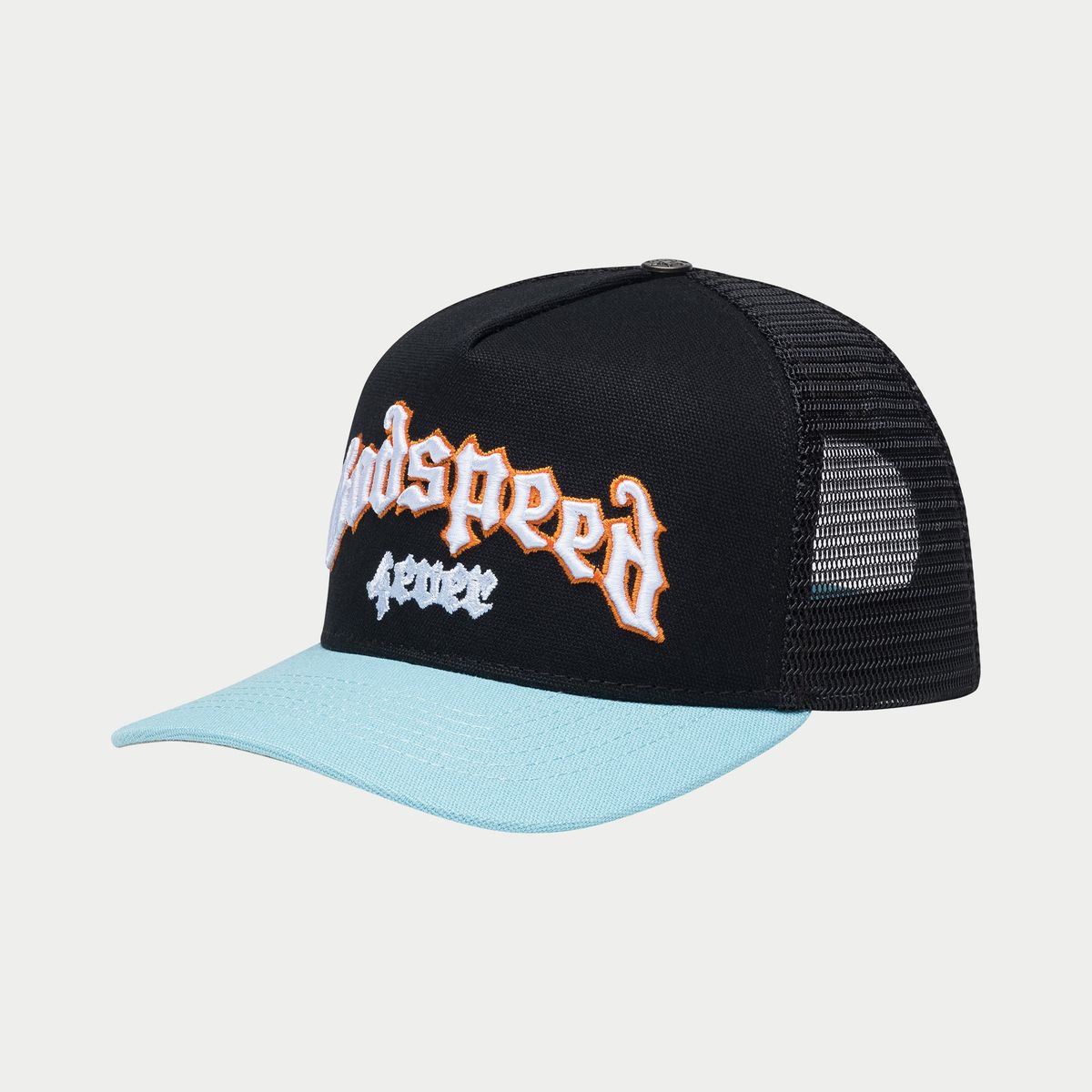Godspeed Gs Forever Trucker Hat Black/Light Blue/Orange – VIP