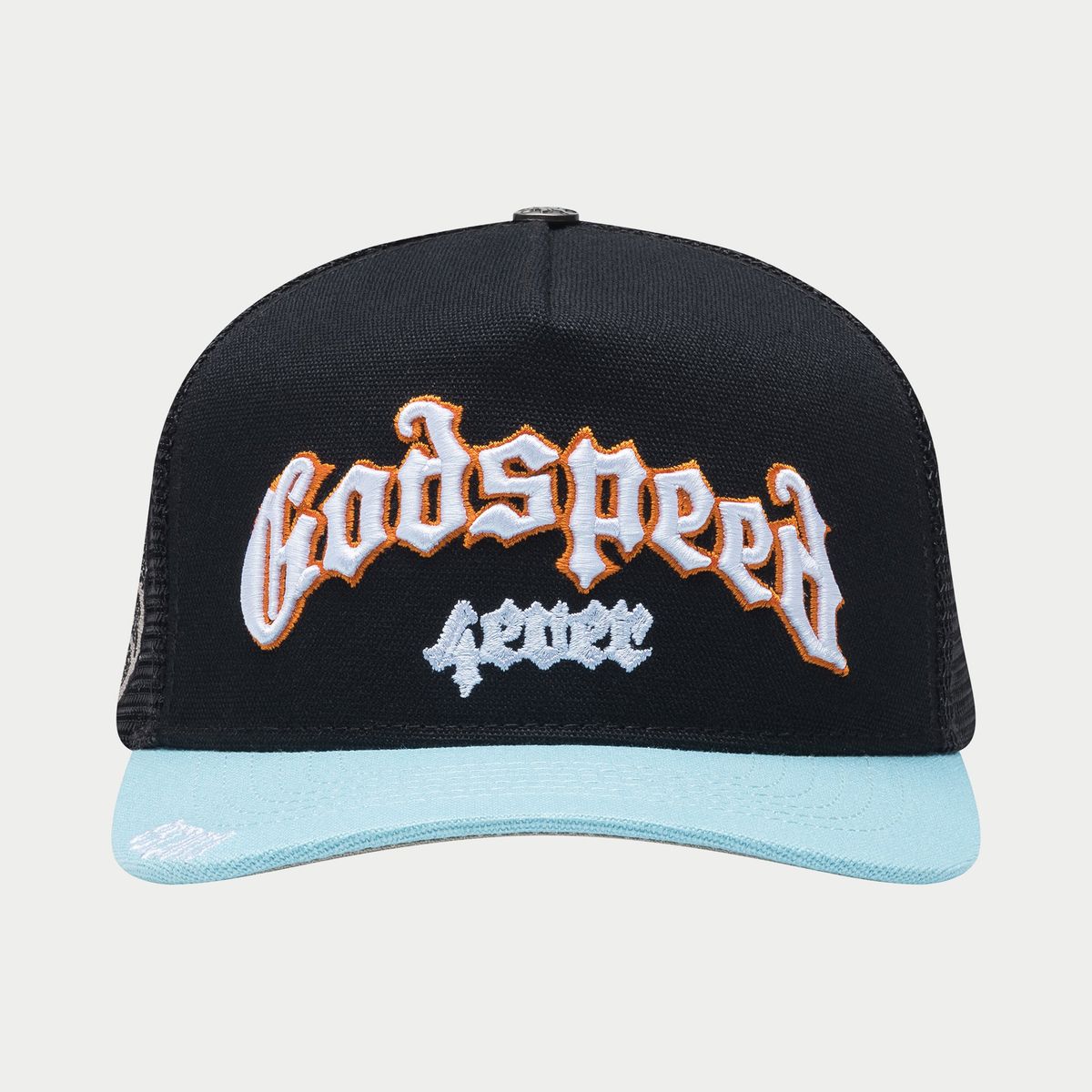 Godspeed Gs Forever Trucker Hat Black/Light Blue/Orange