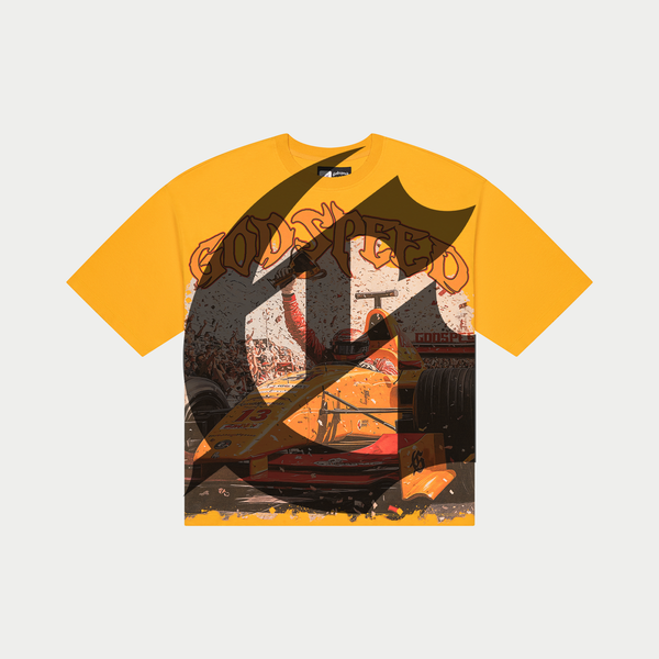 Godspeed F1 Finishline Tee Yellow wash