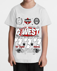 G West Kids beyond tee - White/Red (GWPBASTY9258)