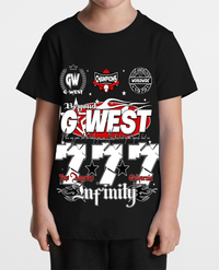 G West Kids beyond tee - Black/Red (GWPBASTY9258)