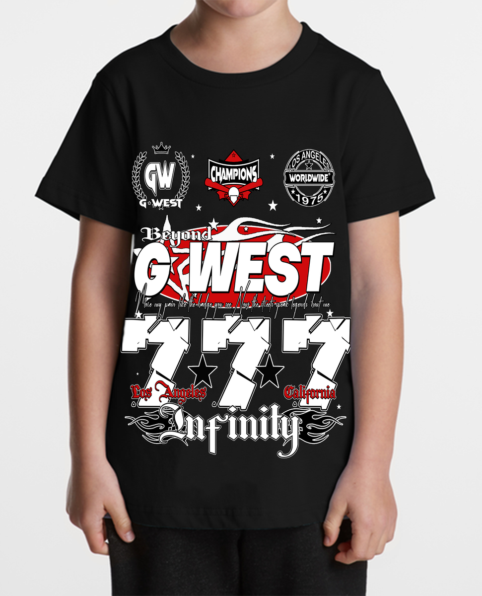 G West Kids beyond tee - Black/Red (GWPBASTY9258)