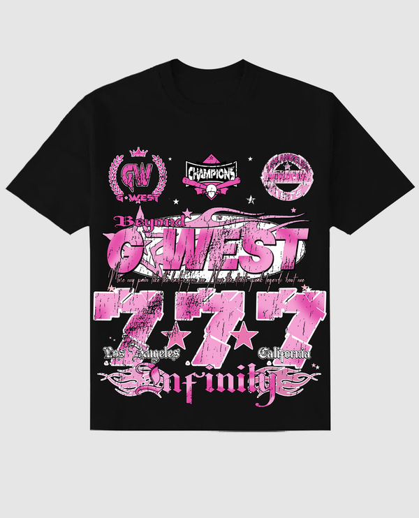 G west 777 tee Black/Pink