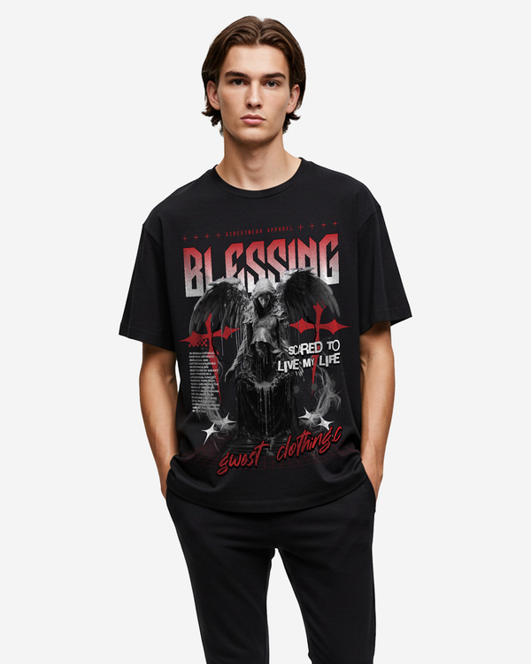G West Blessing Tee Black/Red