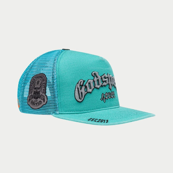 Godspeed GS Forever Trucker Hat Teal Washed