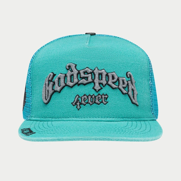 Godspeed GS Forever Trucker Hat Teal Washed