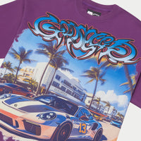 Godspeed Car Meet Miami Tee Purple Wash