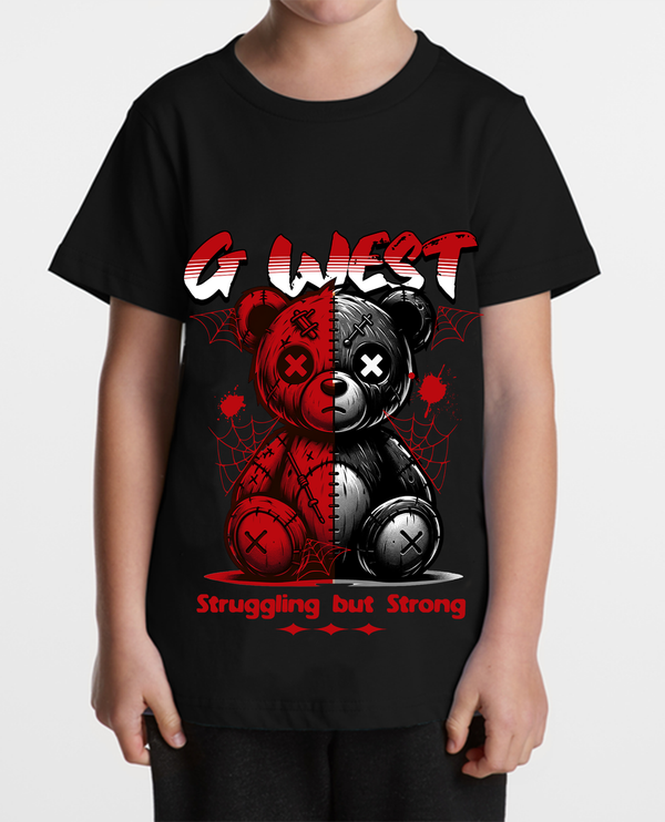 G West Kids Despair tee - Black/Red (GWPBASTY9300)