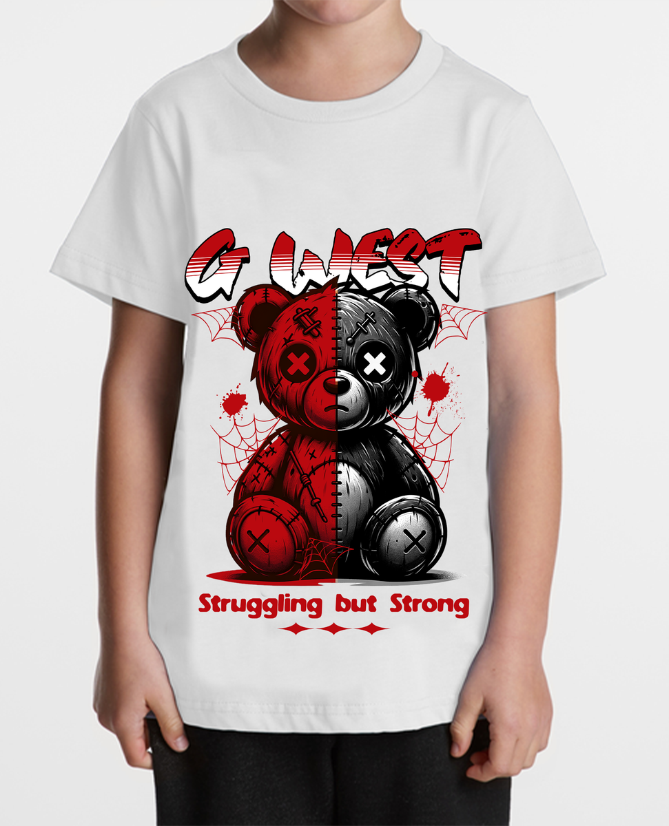 G West Kids Despair tee - White/Red (GWPBASTY9300)