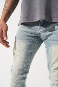 Serenede Franchise Jeans Vintage Stone Crystal Wash