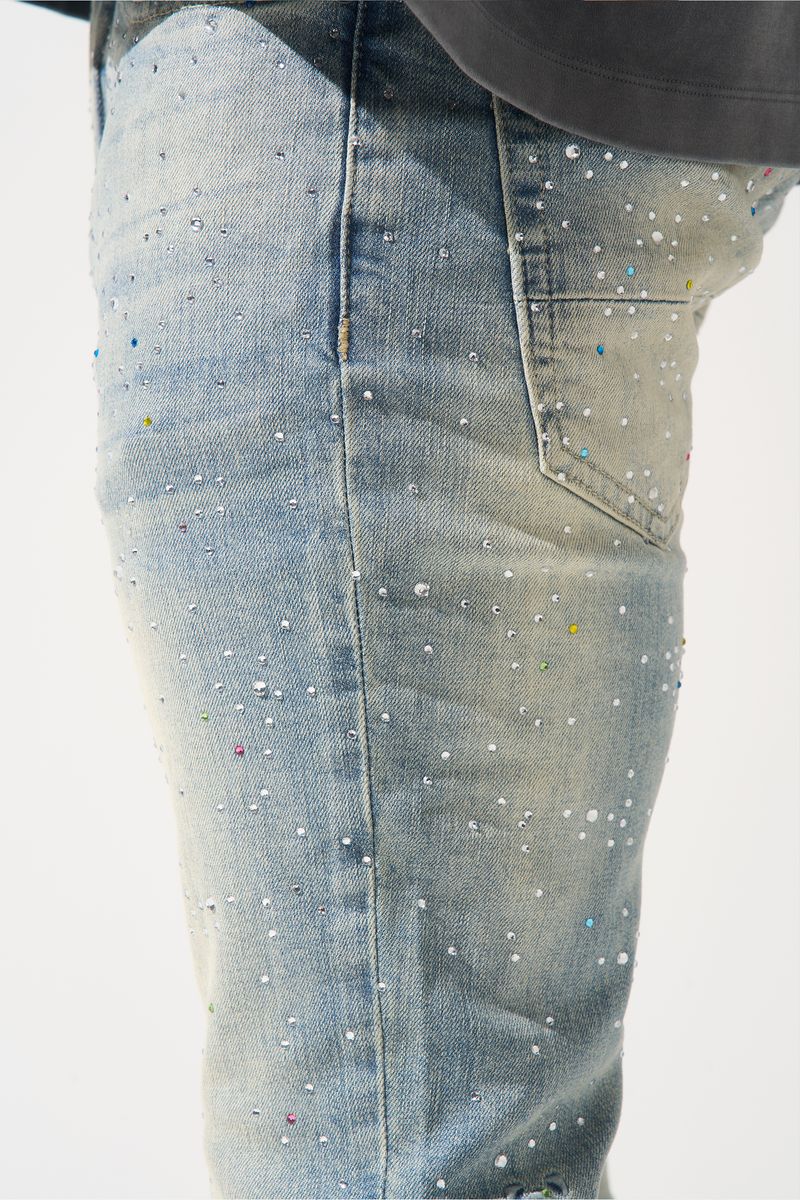 Serenede Franchise Jeans Vintage Stone Crystal Wash