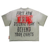 First Row Men’s Caution Ghost Rider Cropped Tee Grey