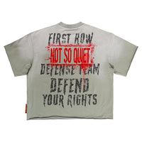 First Row Men’s Caution Ghost Rider Cropped Tee Grey